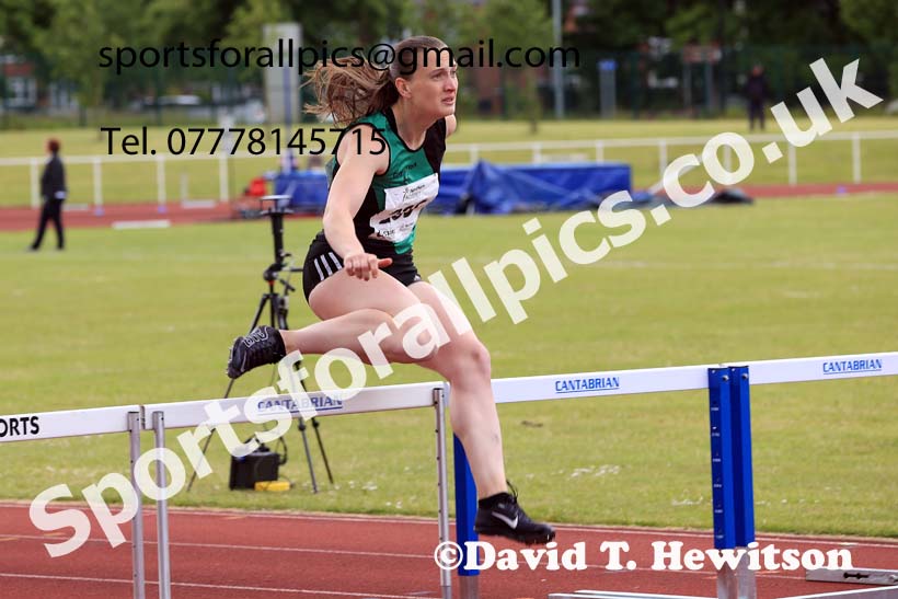 Senior Womens 400 metres hurdles, 2024 Northern Senior and Under-20s Track and Field Champs, Middlesbrough.  Photo: David T. Hewitson/Sports for All Pics
